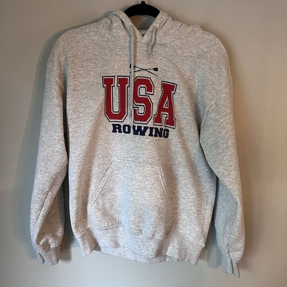 Gildan Other - USA Rowing Grey Gildan Heavy Blend Hoodie Hooded Sweatshirt Men's Size Small